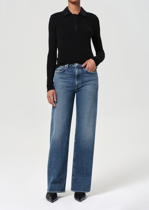 Harper Mid Rise Relaxed Straight Jean in Enroll