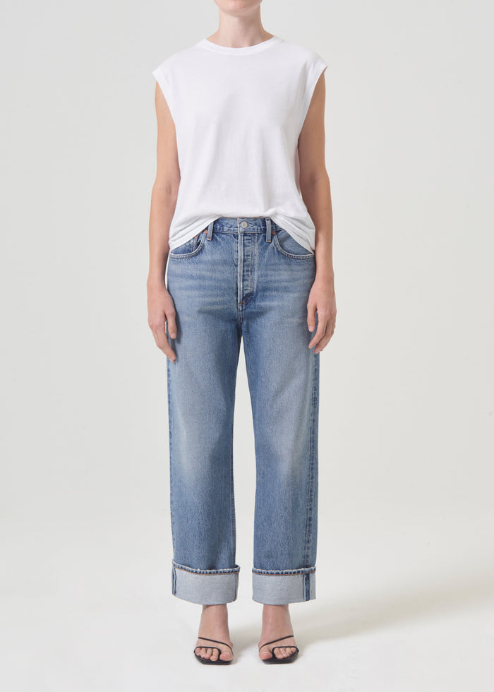 Fran Low Slung Easy Straight Jean in Invention