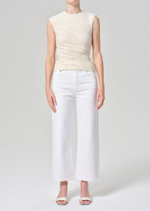 Harper Crop Jean in Sour Cream