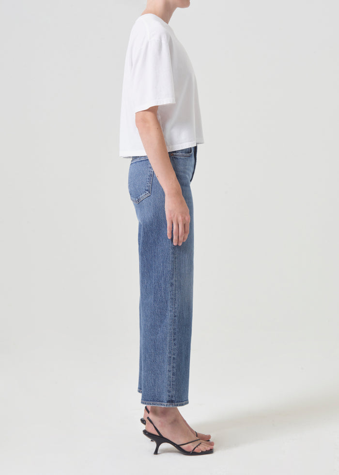 Harper Crop Mid Rise Relaxed Straight Jean in Moor