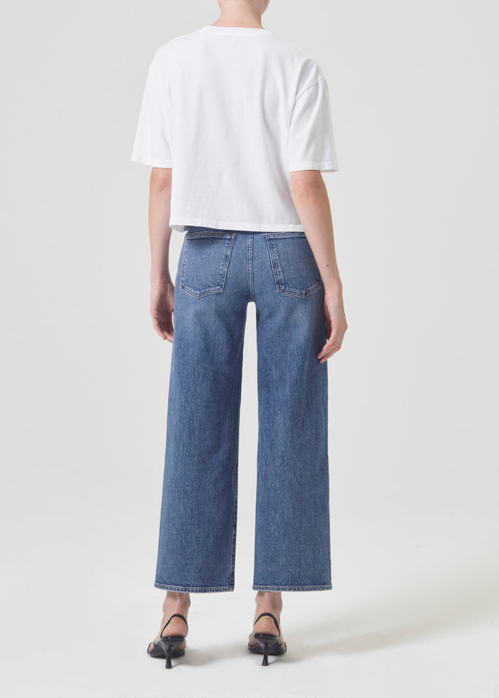 Harper Crop Mid Rise Relaxed Straight Jean in Moor