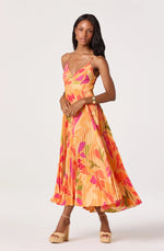 Load image into Gallery viewer, Blythe Dress in Orange Floral
