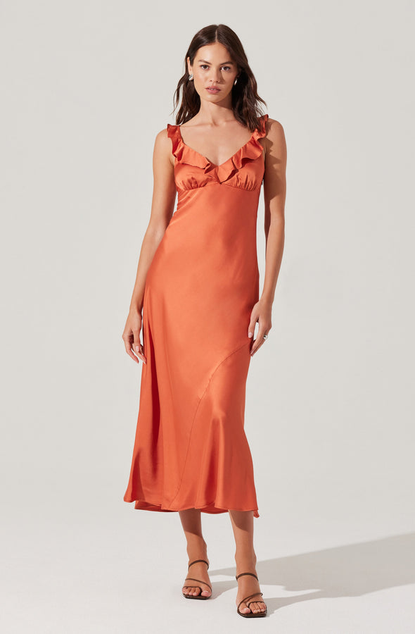 V-Neck Hardware One-Piece Swimsuit