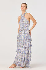 Load image into Gallery viewer, Adamaris Dress in Blue Floral
