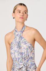 Load image into Gallery viewer, Adamaris Dress in Blue Floral
