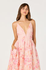 Load image into Gallery viewer, Janna Dress in Carnation Pink Floral
