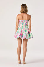 Load image into Gallery viewer, Ella Mini Dress in Pink and Green Floral
