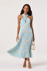 Load image into Gallery viewer, Samantha Dress in Blue Floral
