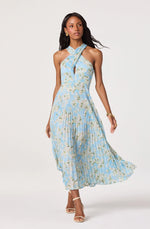 Load image into Gallery viewer, Samantha Dress in Blue Floral
