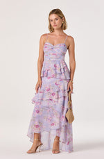 Load image into Gallery viewer, Coline Maxi Dress in  Lilac Floral
