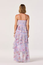 Load image into Gallery viewer, Coline Maxi Dress in  Lilac Floral
