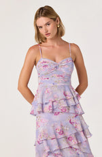 Load image into Gallery viewer, Coline Maxi Dress in  Lilac Floral
