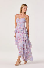 Load image into Gallery viewer, Coline Maxi Dress in  Lilac Floral
