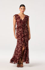 Load image into Gallery viewer, Joana Dress in Wine Floral

