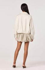 Load image into Gallery viewer, Cooper Oversized Bomber Jacket in Bone
