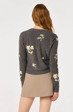 Load image into Gallery viewer, Joy Cardigan in Charcoal Floral
