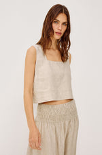 Load image into Gallery viewer, Akira Top in Heathered Flax
