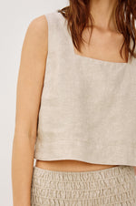 Load image into Gallery viewer, Akira Top in Heathered Flax
