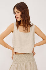Load image into Gallery viewer, Akira Top in Heathered Flax
