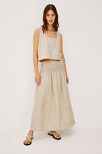 Load image into Gallery viewer, Alessa Skirt in Heathered Flax
