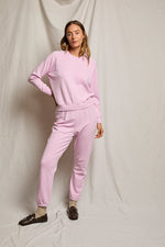 Load image into Gallery viewer, Alexi French Terry Raglan Crew Sweatshirt in Sugar Pink
