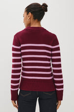 Load image into Gallery viewer, Alise Sweater in Mulberry Stripe
