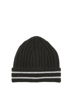 Lurex Jazzy Stripe Hat in Black