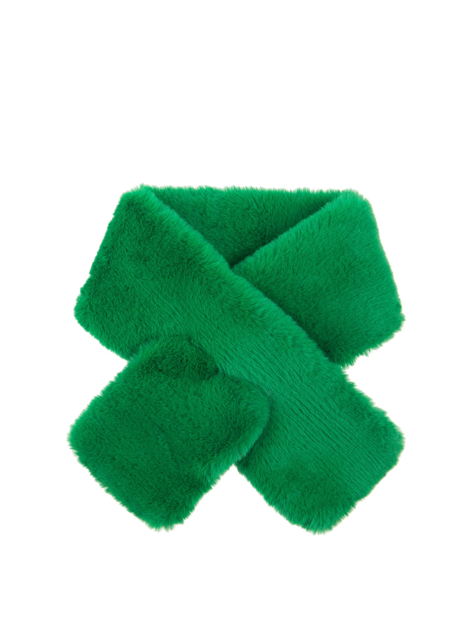 Faux Fur Scarf in Green