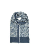 Load image into Gallery viewer, Water Ripple Wool Scarf in Blue
