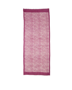 Water Ripple Wool Scarf in Magenta