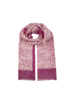 Water Ripple Wool Scarf in Magenta