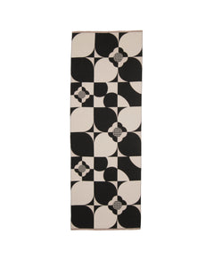 Geometric Flower Scarf in Black