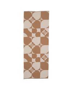 Geometric Flower Scarf in Beige
