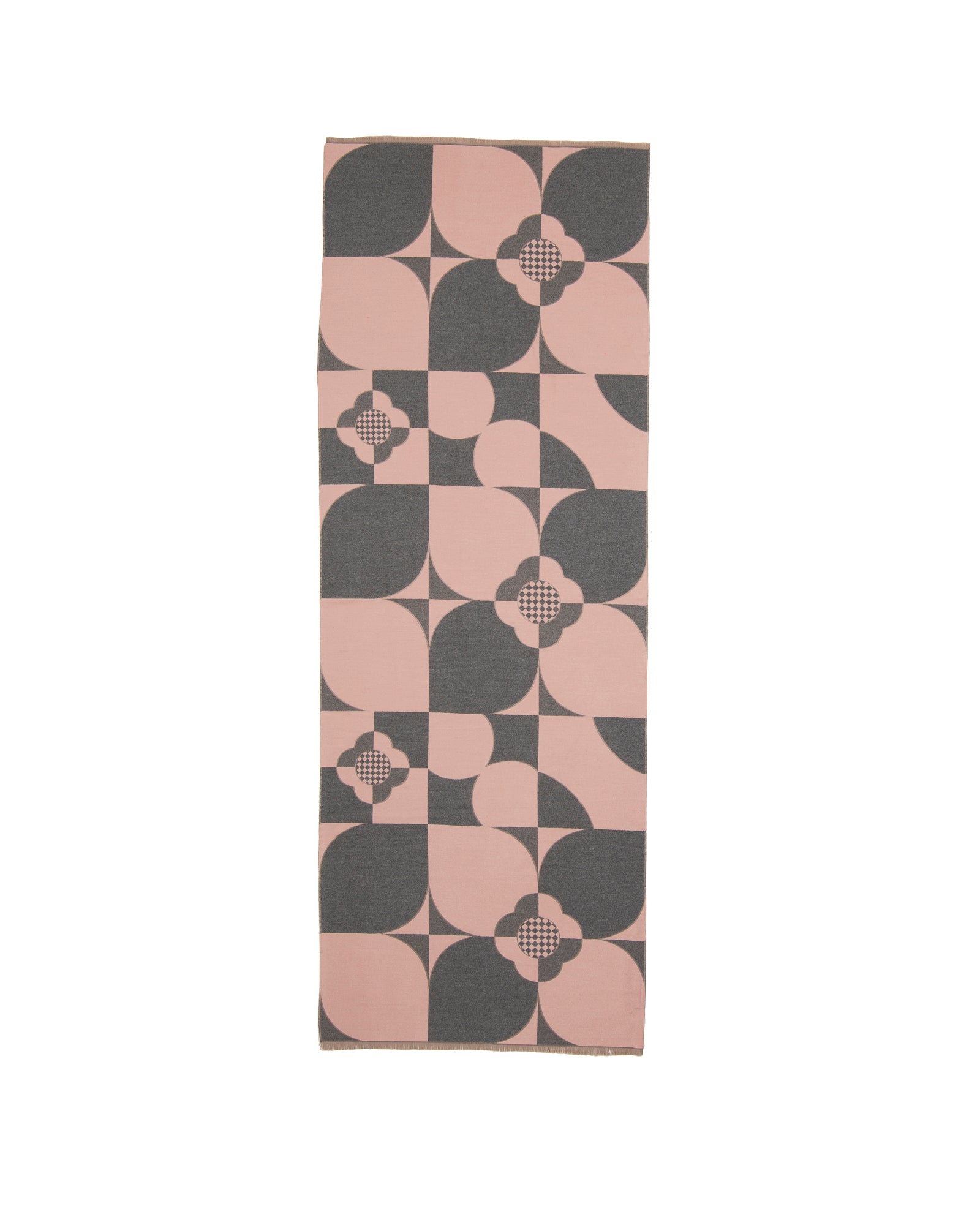 Geometric Flower Scarf in Pink
