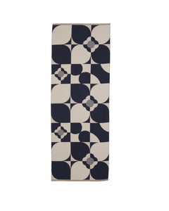 Geometric Flower Scarf in Navy