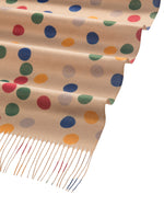 Load image into Gallery viewer, Multi Colored Polka Dot Scarf in Beige
