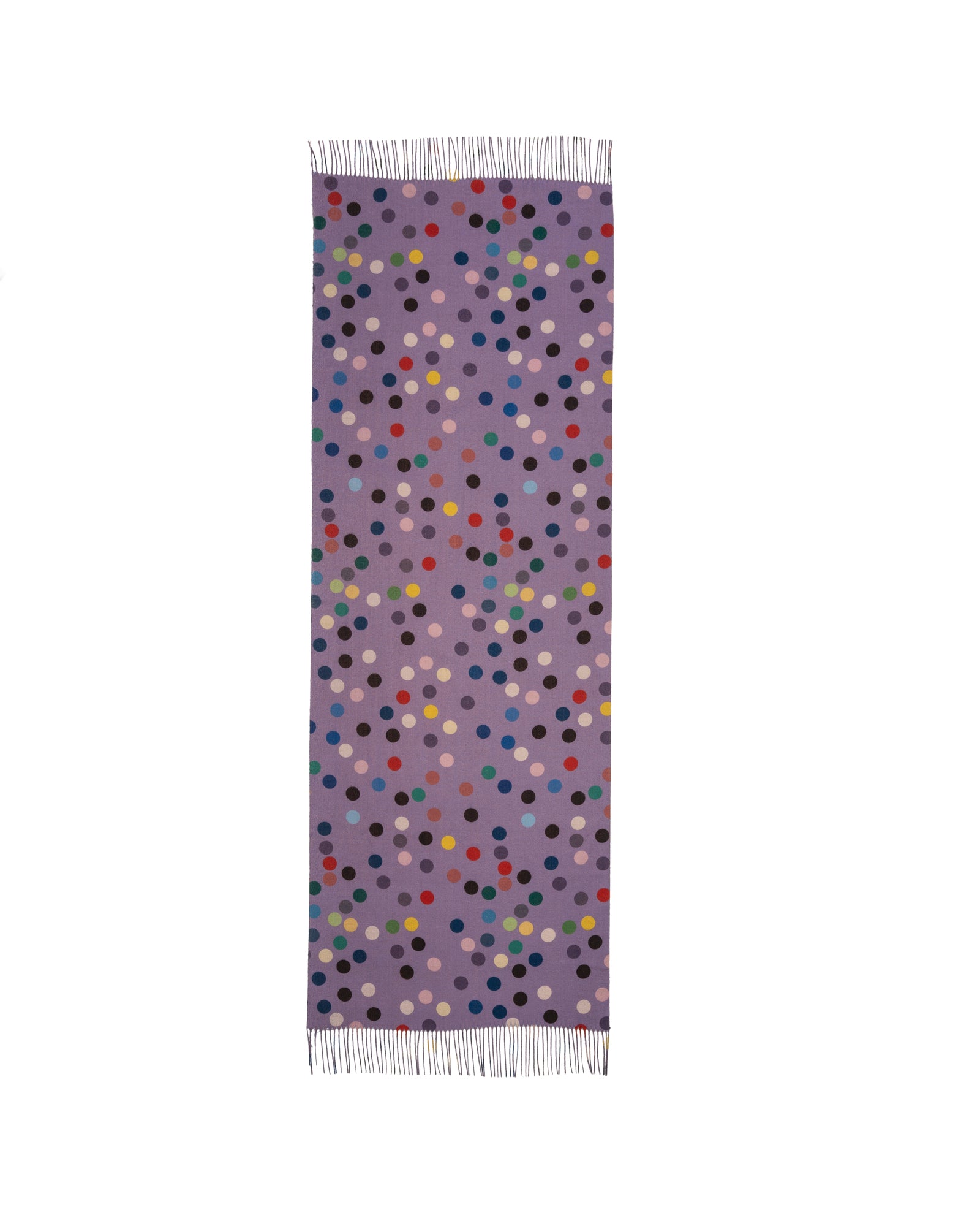 Multi Colored Polka Dot Scarf in Purple