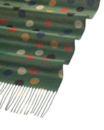 Load image into Gallery viewer, Multi Colored Polka Dot Scarf in Green
