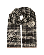 Load image into Gallery viewer, Plaid Rose Scarf in Black
