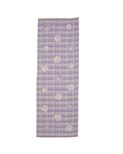 Plaid Rose Scarf in Purple