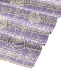 Plaid Rose Scarf in Purple