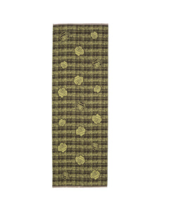 Plaid Rose Scarf in Green