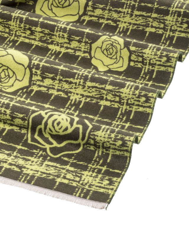 Plaid Rose Scarf in Green