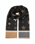 Load image into Gallery viewer, Stars Scarf in Black
