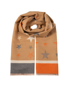 Stars Scarf in Camel