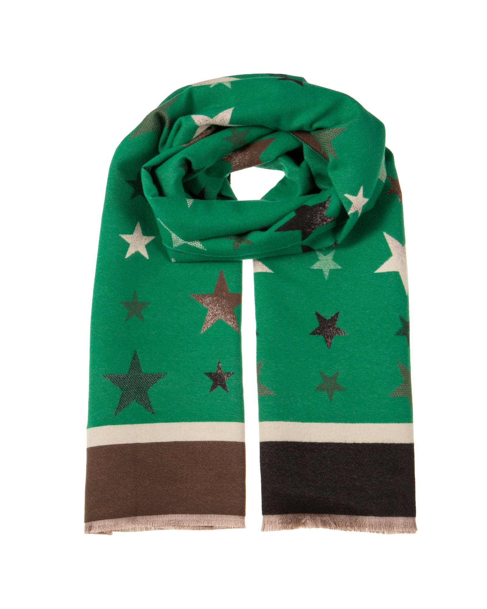 Stars Scarf in Green
