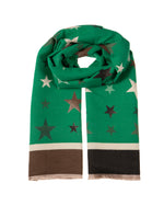 Load image into Gallery viewer, Stars Scarf in Green
