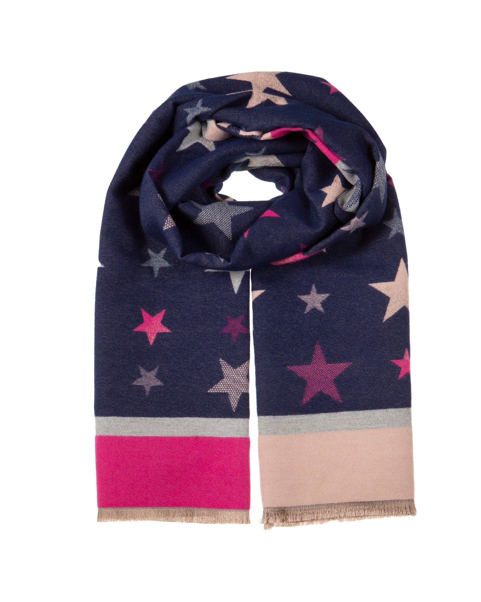 Stars Scarf in Navy