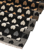 Load image into Gallery viewer, Hearts Scarf in Black
