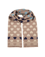 Load image into Gallery viewer, Hearts Scarf in Taupe
